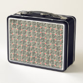 Geometrische Linien Muster Metall Brotdose (Rückseite)