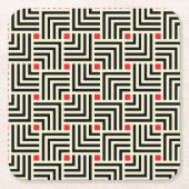 Geometrische Linien Muster Rechteckiger Pappuntersetzer (Vorderseite)