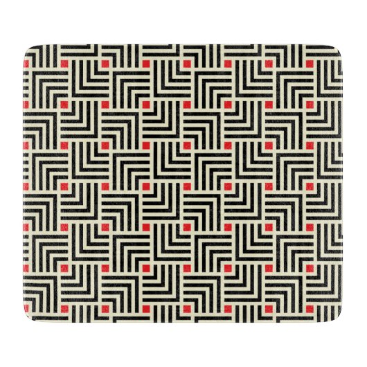 Geometrische Linien Muster Schneidebrett (Vorderseite)