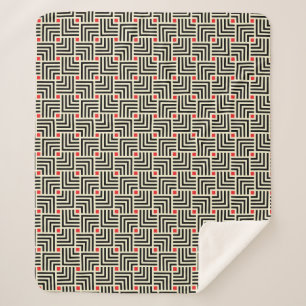 Geometrische Linien Muster Sherpadecke