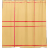 Geometrische Linien Pastellgelbe Orangenpfirsichfa Duschvorhang (Vorderseite)