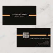 Geometrische Linien QR Code Business Card Visitenkarte (Vorne/Hinten)