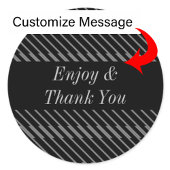 Geometrische Linien schwarze, benutzerdefinierte T Runder Aufkleber