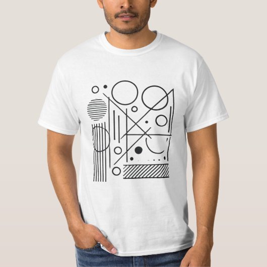 Geometrische Linien T-Shirt (Vorderseite)