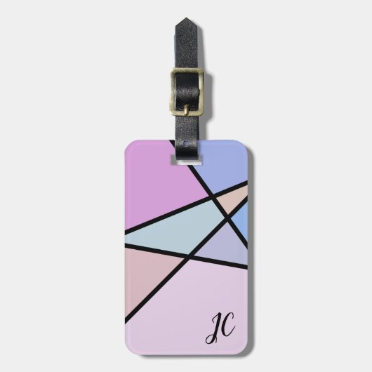 Geometrische Linien und Formen Gepäckanhänger (Vorderseite vertikal)