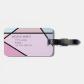 Geometrische Linien und Formen Gepäckanhänger (Rückseite horizontal)