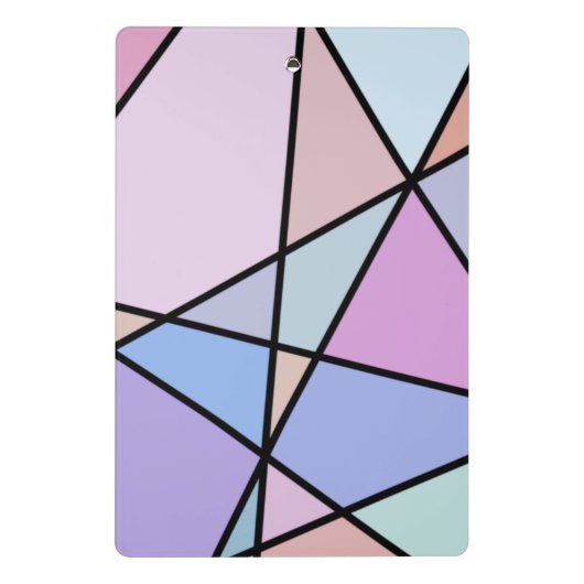 Geometrische Linien und Formen Mini Klemmbrett (Rückseite)
