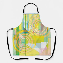 Geometrische Linienformen - Schürze für Großdruck