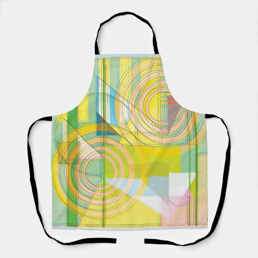 Geometrische Linienformen - Schürze für Großdruck (Vorderseite)