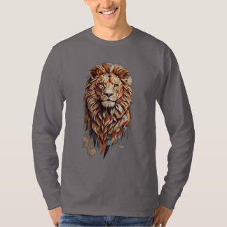 Geometrische Lion: Designs kultureller mosaischer  T-Shirt