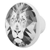 Geometrische Lötfarbe Schwarz/Weiß Keramikknauf (Rechts)