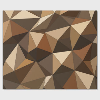 Geometrische Low-Poly-Erdtöne-Geschenkverpackung Geschenkpapier
