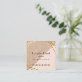 Geometrische Loyalität GoldKraftPrinted Quadratische Visitenkarte (Stehend Vorderseite)