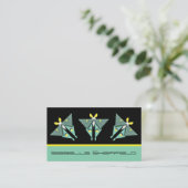 Geometrische Luna Moth Business Card Visitenkarte (Stehend Vorderseite)