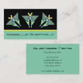 Geometrische Luna Moth Business Card Visitenkarte (Vorne/Hinten)