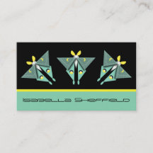 Geometrische Luna Moth Business Card