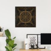 Geometrische Luxus Poster (Heimbüro)