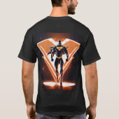 Geometrische Macht: Superhero Emblem Fusion T - Sh T-Shirt (Rückseite)