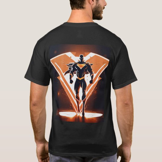 Geometrische Macht: Superhero Emblem Fusion T - Sh T-Shirt (Rückseite)