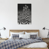 geometrische Magic Mushrooms der Leinwand grau (Insitu (Schlafzimmer))