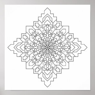 Geometrische Mandala #10 Poster