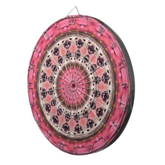 Geometrische Mandala-Entwurfs-Dartscheibe Dartscheibe (Vorderseite rechts)