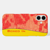 Geometrische Mandarine Abstrakte Musterkonstruktio Case-Mate iPhone Hülle (Rückseite (Horizontal))