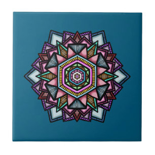 Geometrische Mandela-Tasche Fliese