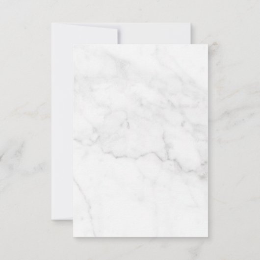 Geometrische Marble-Elegant-Hochzeitungs-RSVP-Kart Einladung (Rückseite)
