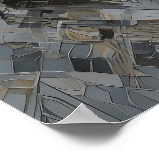 Geometrische Maus: Ein modernes Abstraktes Frauenp Poster (Ecke)