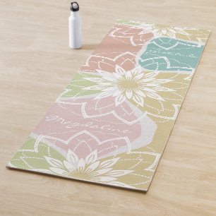 Geometrische Meditation Blume Name Dankbarkeit Man Yogamatte