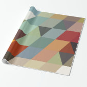 Geometrische Mehrfarbendreiecke der Muster-| Geschenkpapier (Ungerollt)