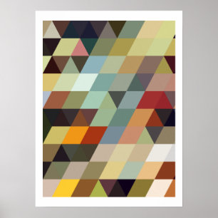 Geometrische Mehrfarbendreiecke der Muster-  Poster