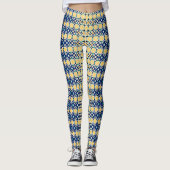 Geometrische mehrfarbige Leggings (Vorderseite)