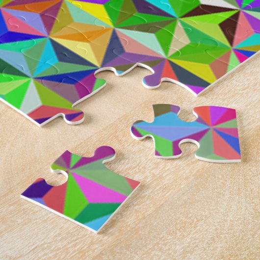 geometrische Mehrfarbige optische Täuschung Puzzle (Seite)