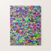 geometrische Mehrfarbige optische Täuschung Puzzle (Vertikal)