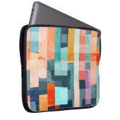 Geometrische mehrfarbige Streifen, trendige Muster Laptopschutzhülle (Vorne Rechts)