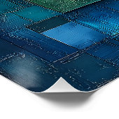 Geometrische mehrschichtige Kunst - dynamische Lan Poster (Ecke)