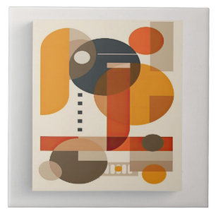 Geometrische Meisterschaft des mittleren Jahrhunde Fliese