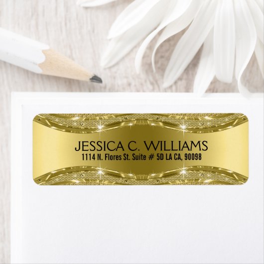 Geometrische Metallic Shiny Gold Textur (Insitu)