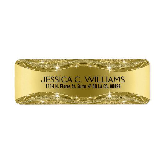 Geometrische Metallic Shiny Gold Textur (Vorne)