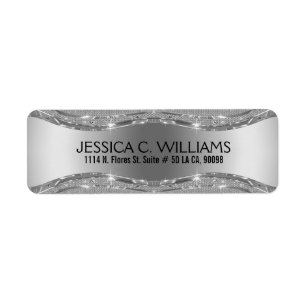 Geometrische metallische Silber-Grau- und Weißdiam