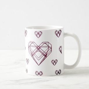 Geometrische Minimal-Herz-Icons - Moderne Kunst Kaffeetasse
