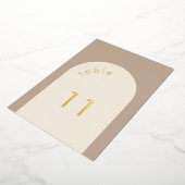 Geometrische Minimal-Sand-Beige-Arch-Hochzeitstabe Folieneinladung (Gedreht)