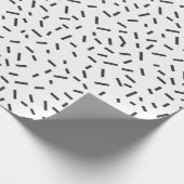 Geometrische minimale schwarze abstrakte Art Geschenkpapier (Ecke)