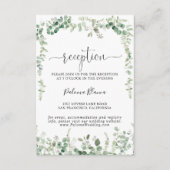 Geometrische Minimalistische Eukalyptus-Hochzeitem Begleitkarte (Vorderseite)