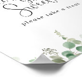 Geometrische Minimalistische Eukalyptus-Liebe ist  Poster (Ecke)