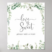 Geometrische Minimalistische Eukalyptus-Liebe ist  Poster (Vorne)