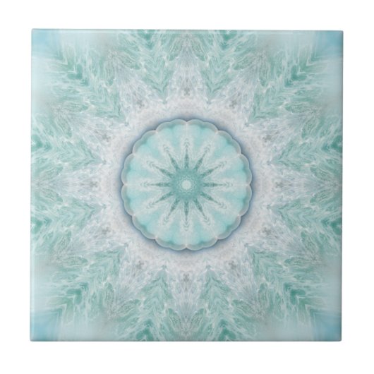 Geometrische Minze Aqua Sea Star Badezimmer Tile Fliese (Vorderseite)