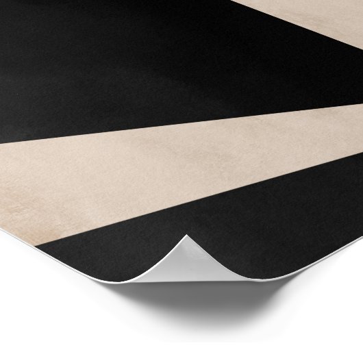 Geometrische Mitte des Jahrhunderts Modernes Abstr Poster (Ecke)